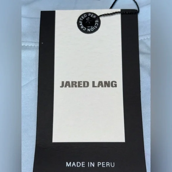 Jared Lang Crewneck Short Sleeve Peruvian Cotton T-Shirt Men L NEW Closet Basic - Picture 9 of 10